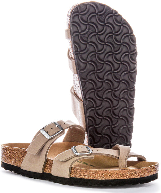 Sandales Birkenstock Mayari | Birko-Flor taupe - Adaptées aux végans pour hommes et femmes
