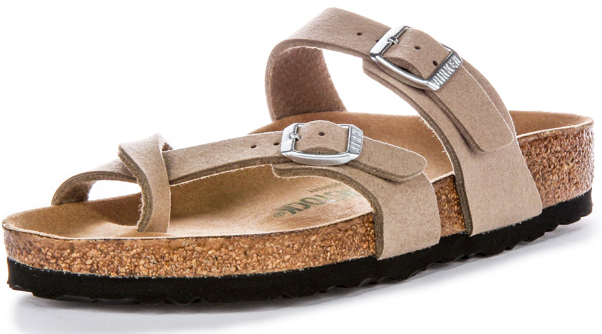 Sandales Birkenstock Mayari | Birko-Flor taupe - Adaptées aux végans pour hommes et femmes