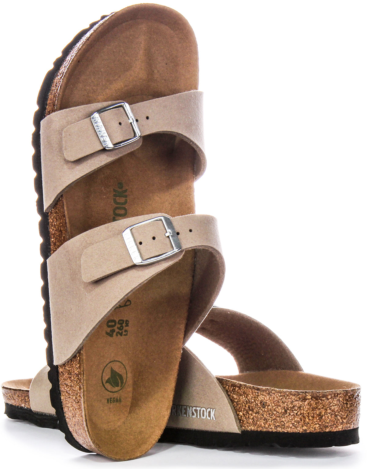 Sabots Birkenstock Sydney | Birko-Flor taupe - Adaptés aux végans pour femmes