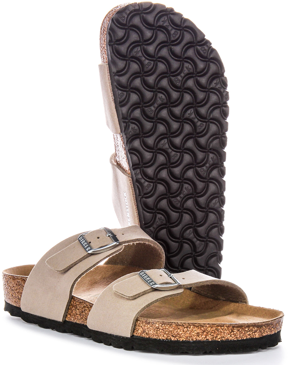 Sabots Birkenstock Sydney | Birko-Flor taupe - Adaptés aux végans pour femmes