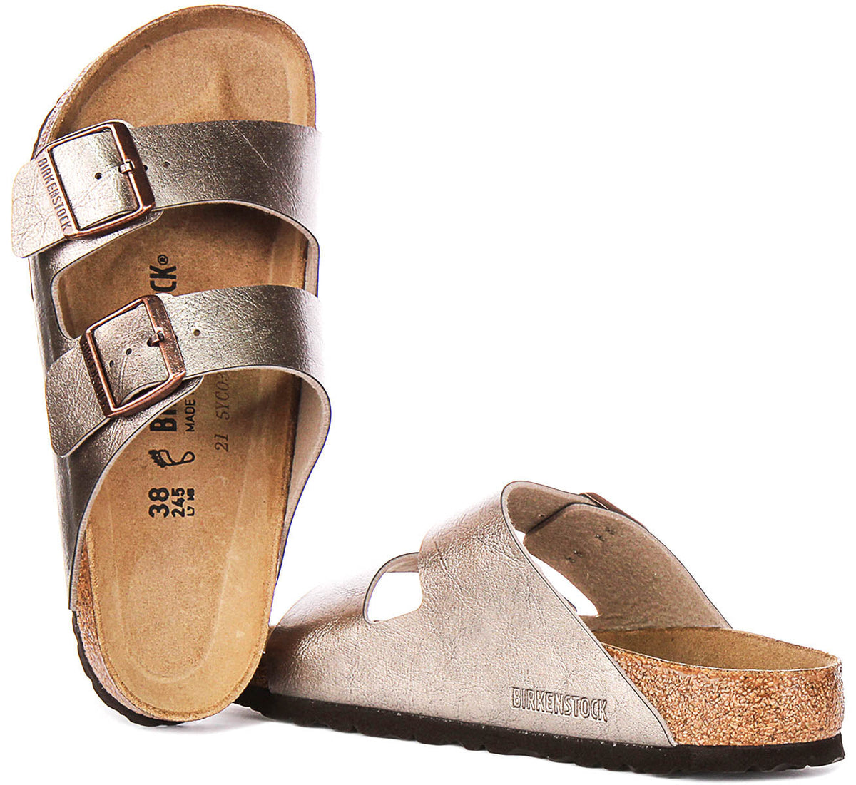 Birkenstock Arizona-sandaler | Taupe Birko-Flor för dam - Normal passform