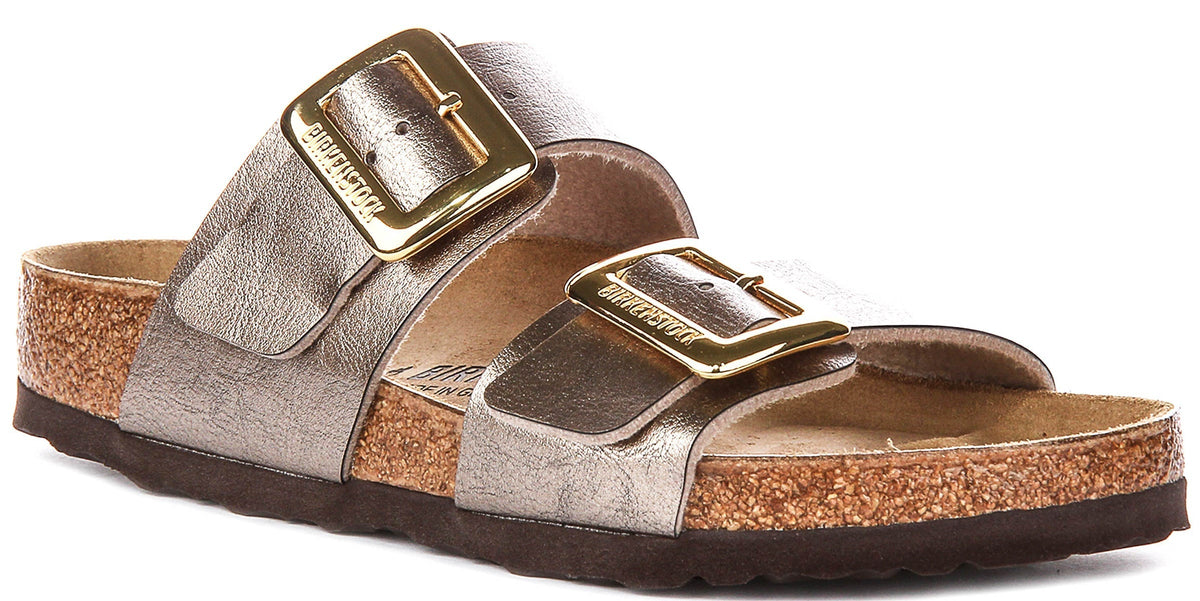 Birkenstock Sydney-klompen met kussen | taupekleurig suède voor dames - normale pasvorm