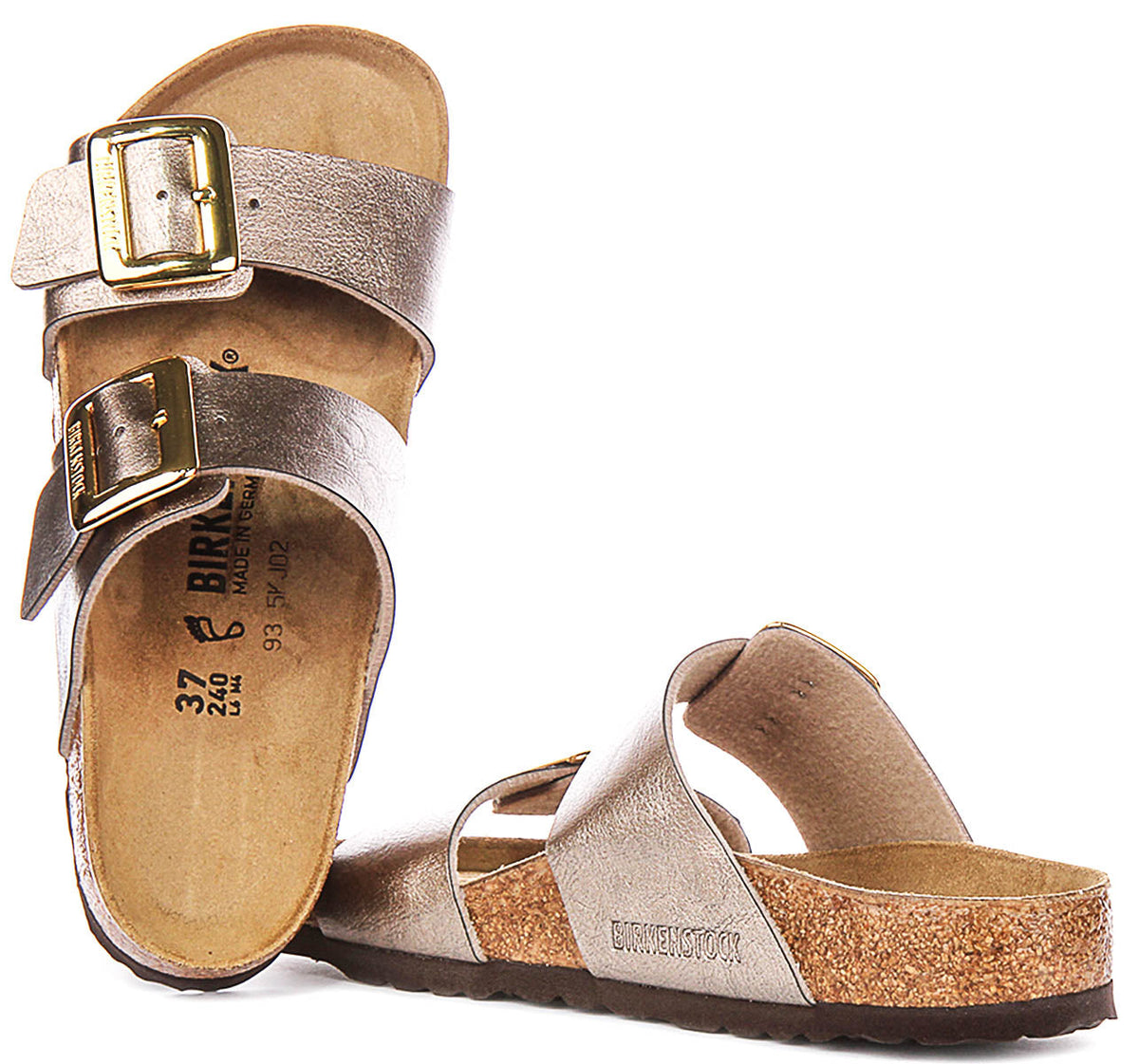 Birkenstock Sydney-klompen met kussen | taupekleurig suède voor dames - normale pasvorm