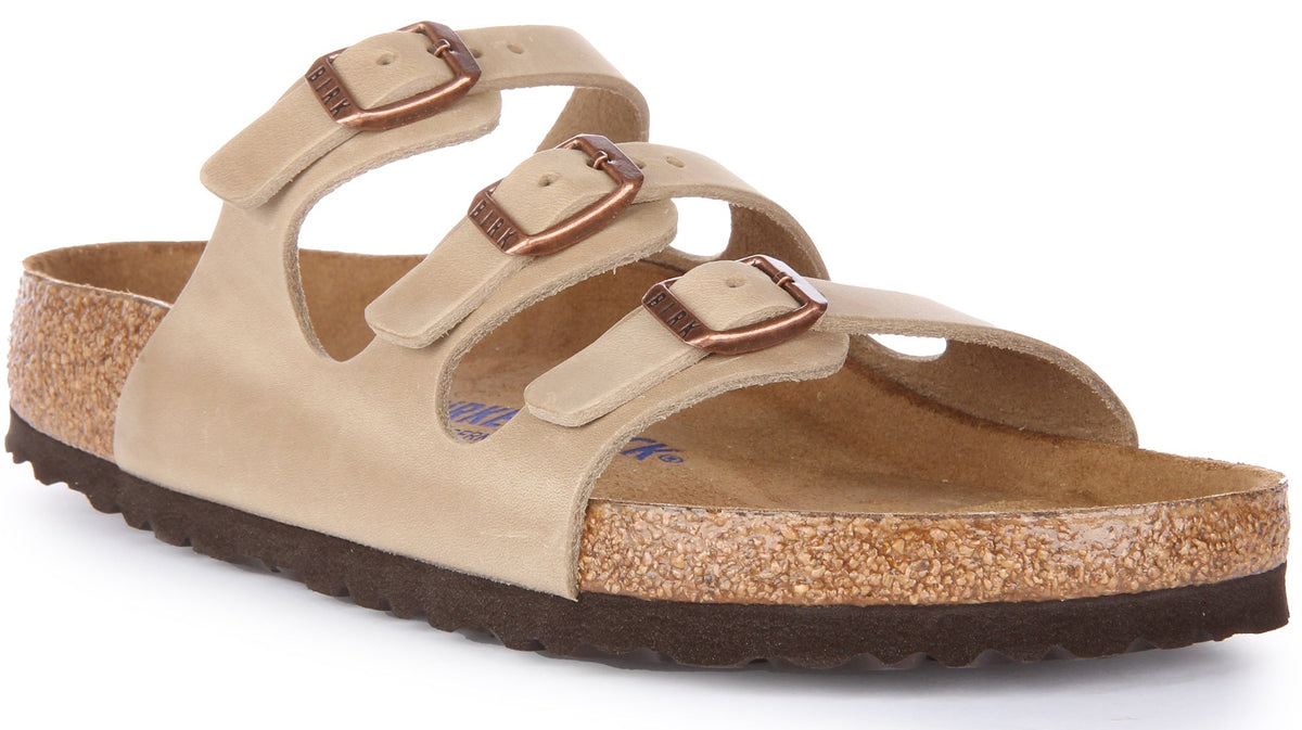 Sandalias Florida de Birkenstock | Cuero genuino color tabaco para hombre y mujer
