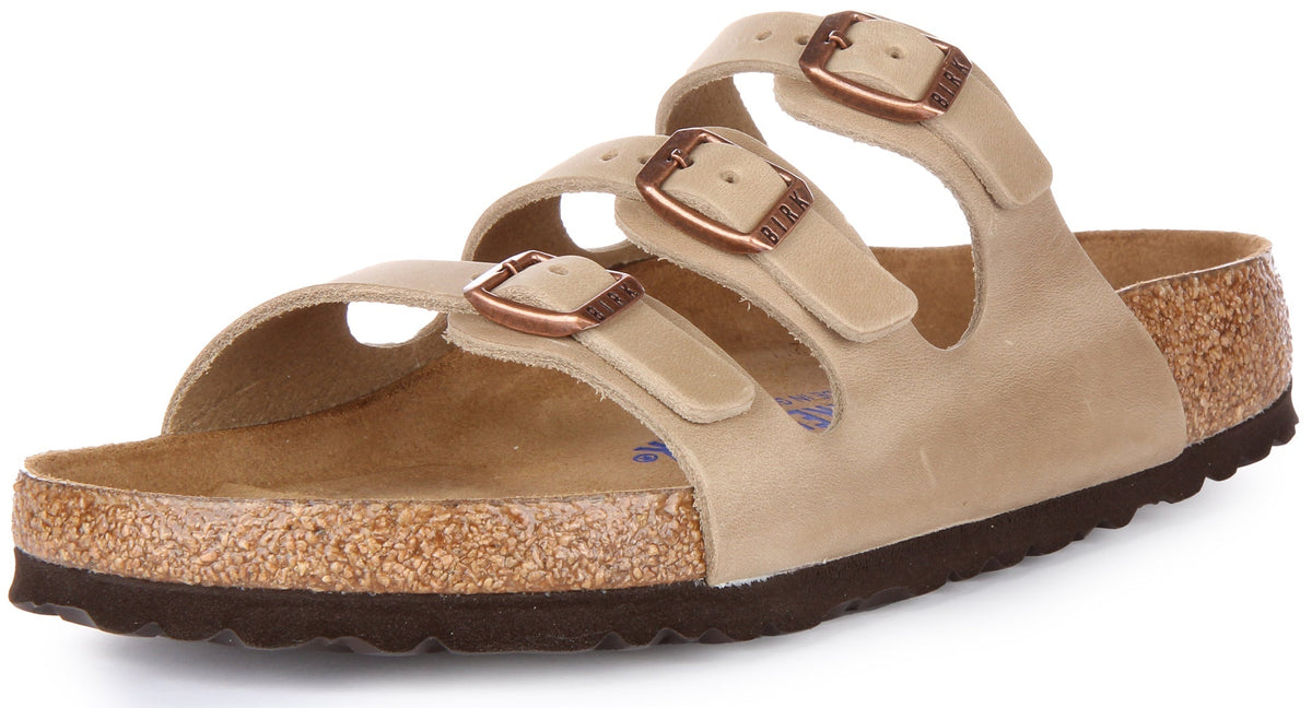 Sandalias Florida de Birkenstock | Cuero genuino color tabaco para hombre y mujer