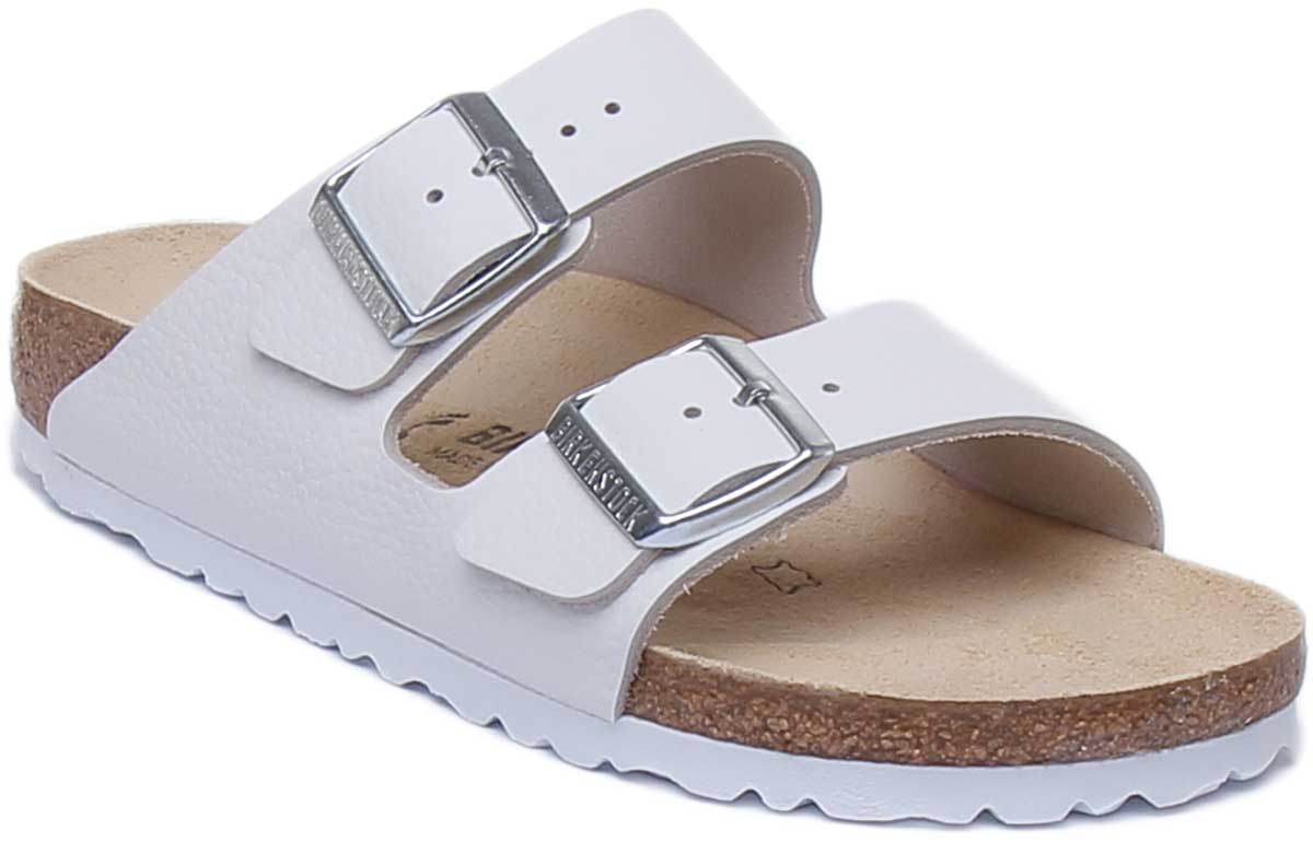 Birkenstock Arizona sandalen | wit nubuckleer voor dames