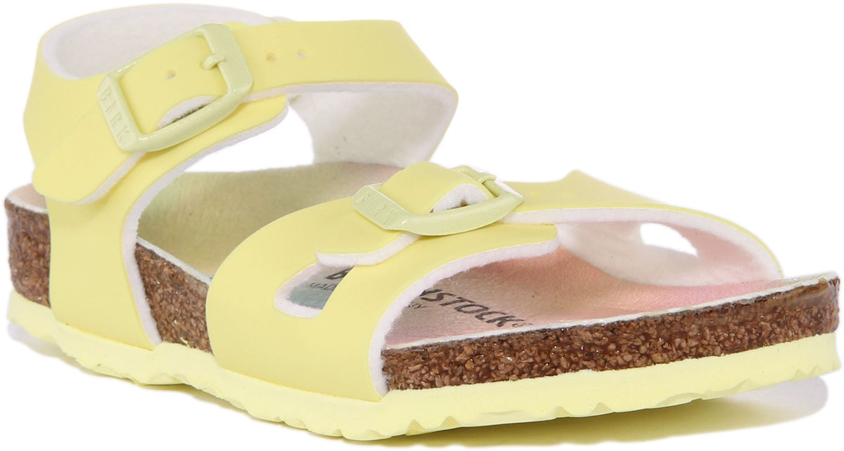 Birkenstock Rio-sandalen | roze Birko-Flor - metallic afwerking voor kinderen