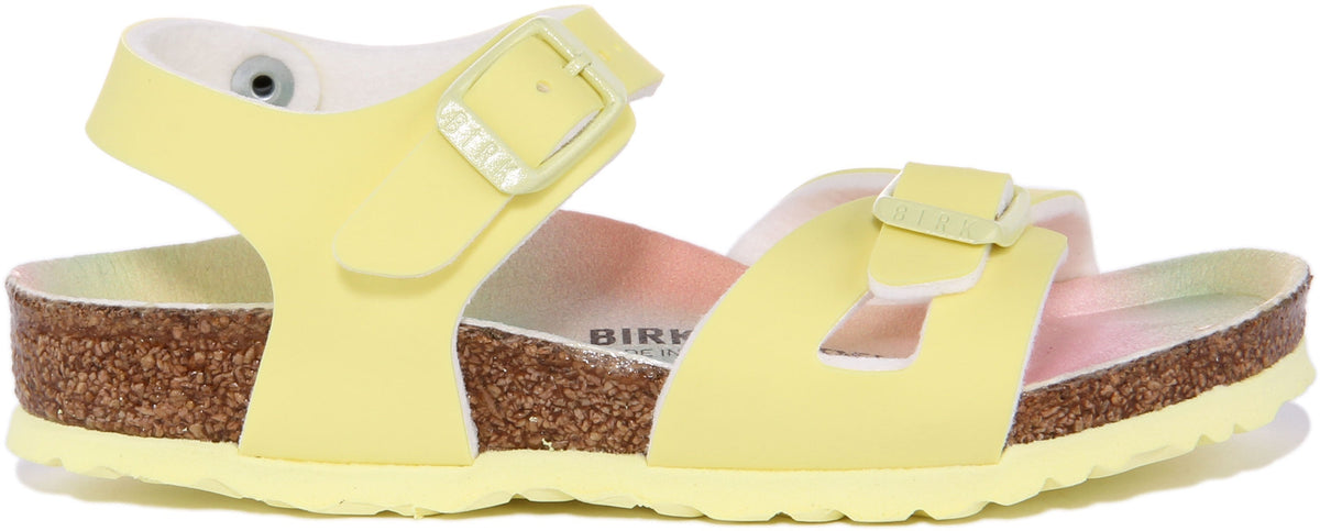 Birkenstock Rio-sandalen | roze Birko-Flor - metallic afwerking voor kinderen