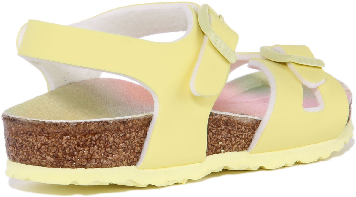 Birkenstock Rio-sandalen | roze Birko-Flor - metallic afwerking voor kinderen