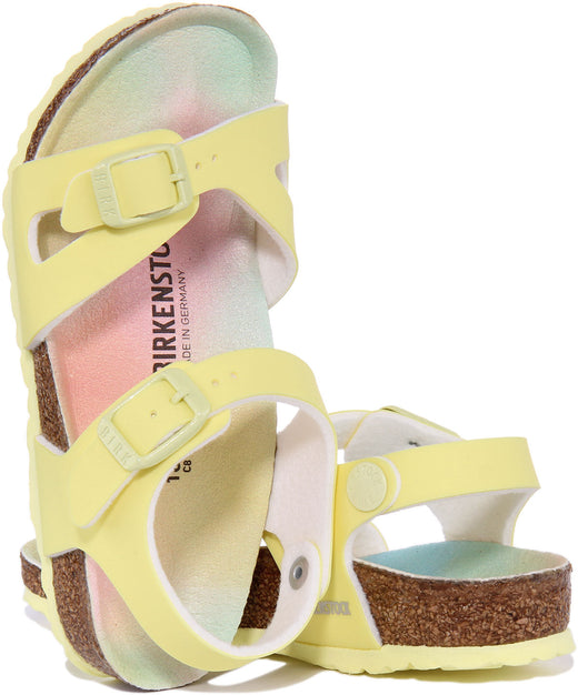 Birkenstock Rio-sandalen | roze Birko-Flor - metallic afwerking voor kinderen