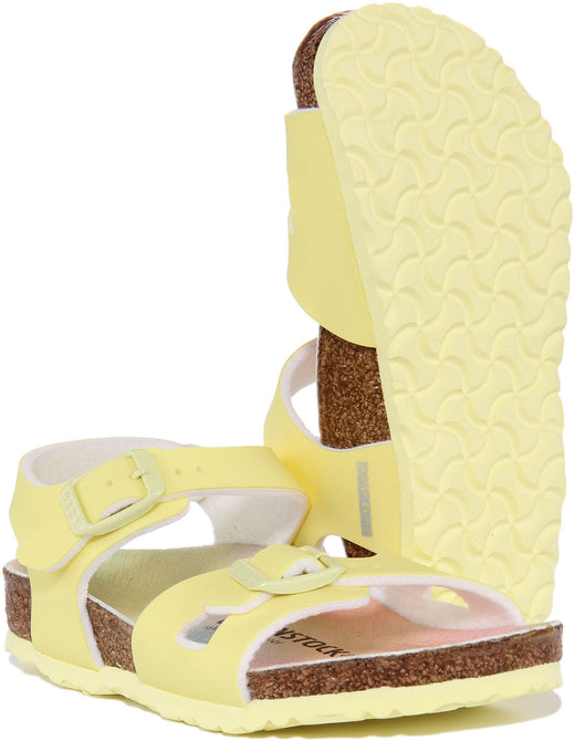 Birkenstock Rio-sandalen | roze Birko-Flor - metallic afwerking voor kinderen
