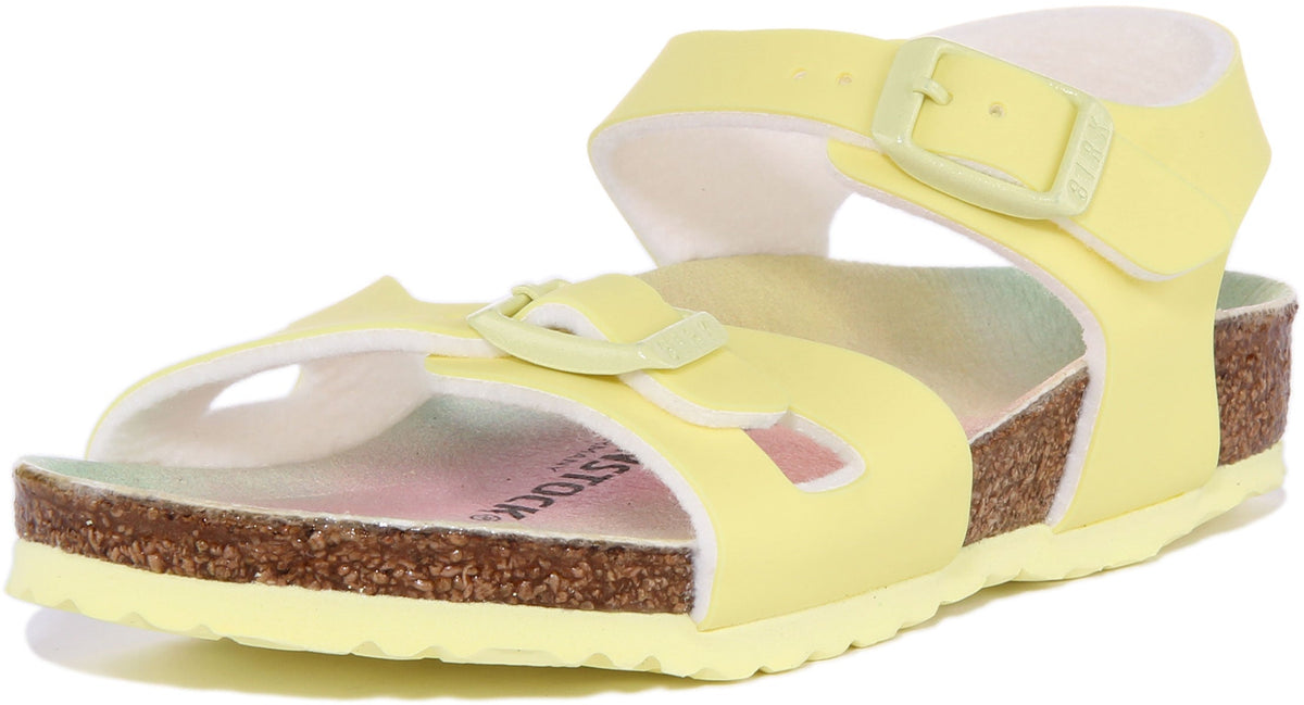 Birkenstock Rio-sandalen | roze Birko-Flor - metallic afwerking voor kinderen