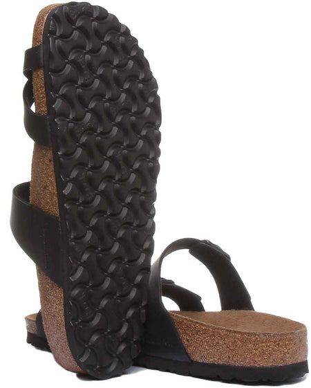 Sandales Birkenstock Mayari | Noires en Birko-Flor - finition métallisée pour femme