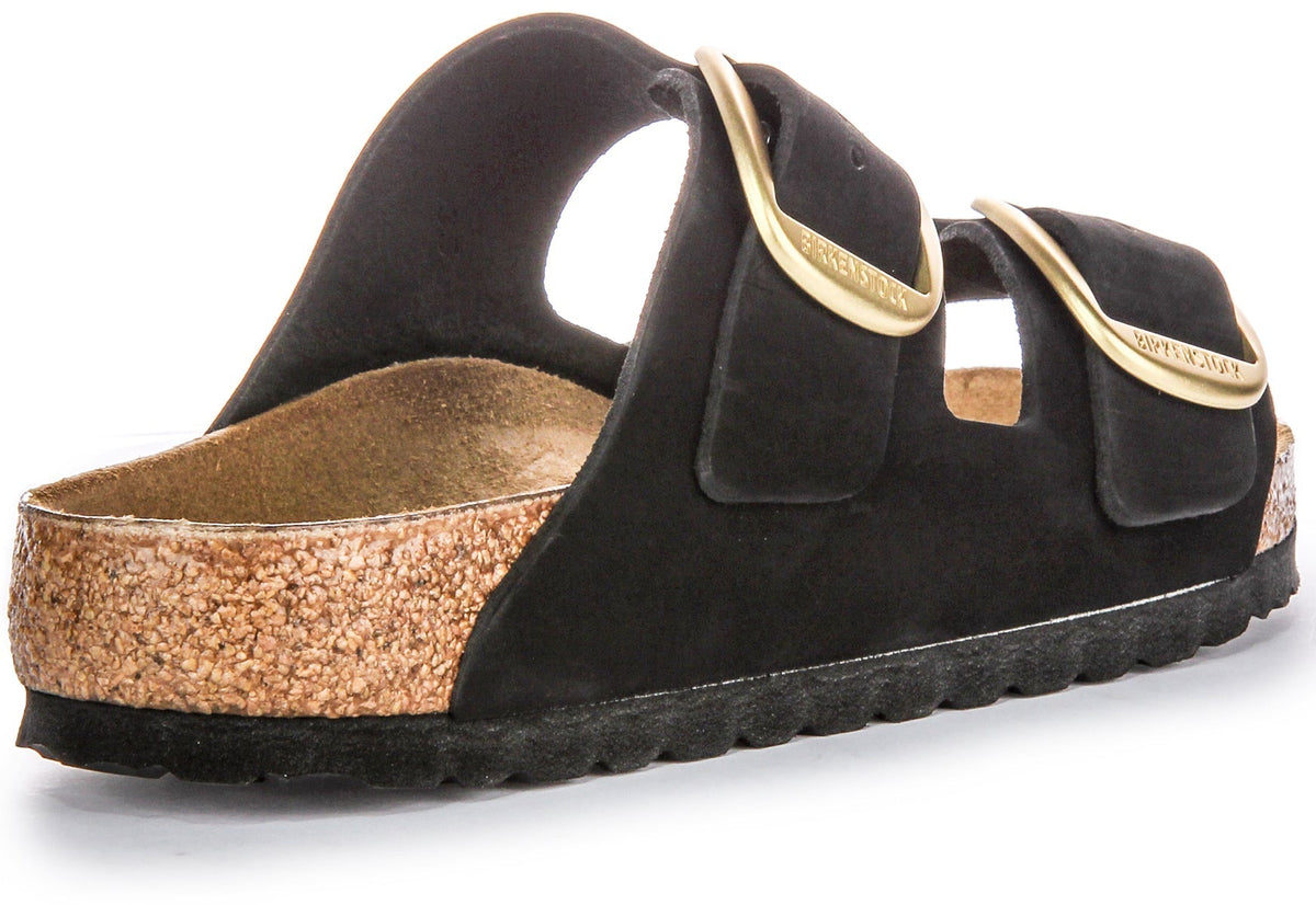 Birkenstock Arizona-sandaler | svart mockaläder - stort spänne för dam
