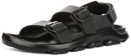 Zapatillas Birkenstock Mogami Terra | Cuero auténtico negro para hombre - Horma normal