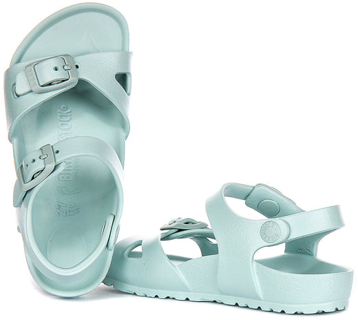 Sandalias Birkenstock Rio | EVA verde para niños - Horma estrecha