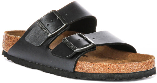 Birkenstock Arizona-sandalen | metallic zwart Birko-Flor - metallic afwerking voor dames - normale pasvorm