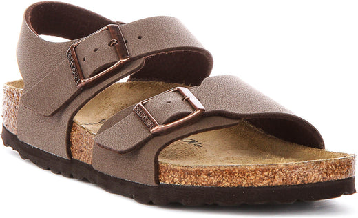 Birkenstock New York-schoenen | mocca Birko-Flor voor kinderen - smalle pasvorm