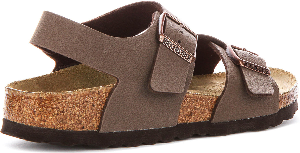 Birkenstock New York-schoenen | mocca Birko-Flor voor kinderen - smalle pasvorm