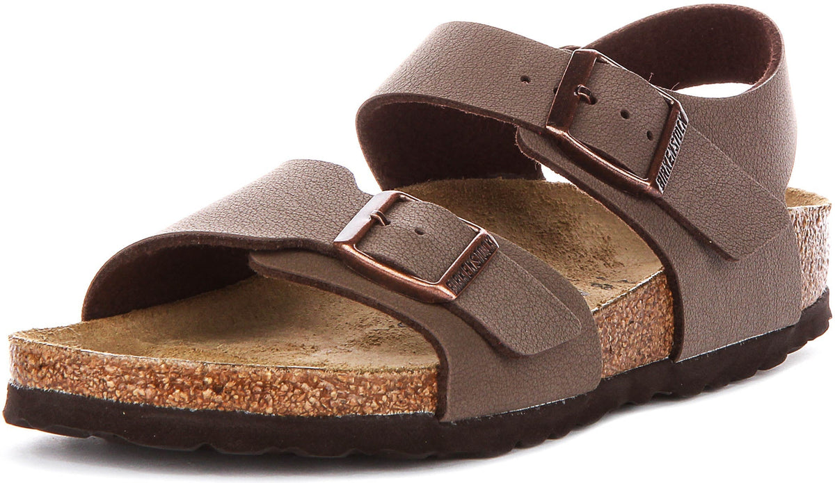 Birkenstock New York-schoenen | mocca Birko-Flor voor kinderen - smalle pasvorm