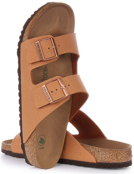 Sandales Birkenstock Arizona | Birko-Flor pêche - Adaptées aux végétaliens pour homme et femme