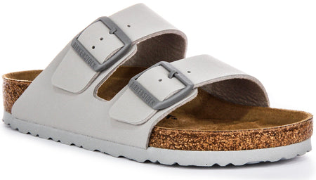 Sandales Birkenstock Arizona | Couleur pierre en Birko-Flor pour femme