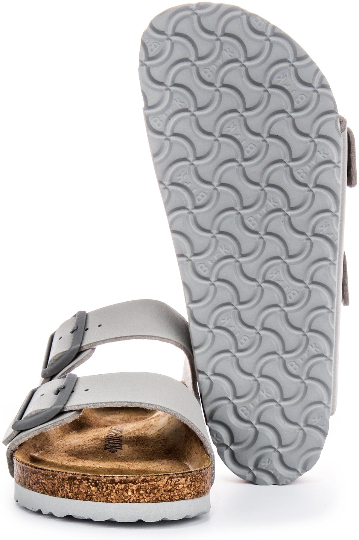 Sandales Birkenstock Arizona | Couleur pierre en Birko-Flor pour femme
