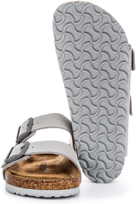 Sandales Birkenstock Arizona | Couleur pierre en Birko-Flor pour femme