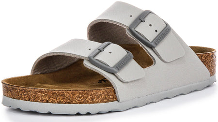 Sandales Birkenstock Arizona | Couleur pierre en Birko-Flor pour femme