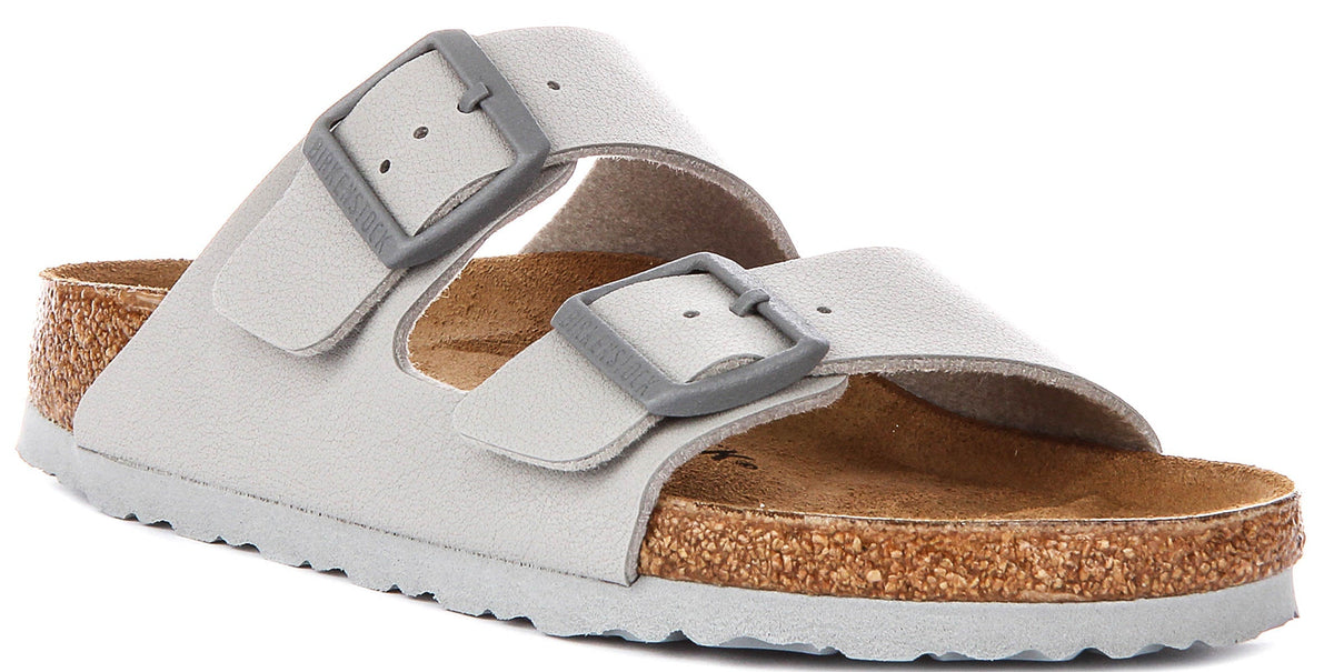 Sandales Birkenstock Arizona | Birko-Flor pierre pour femmes - coupe étroite