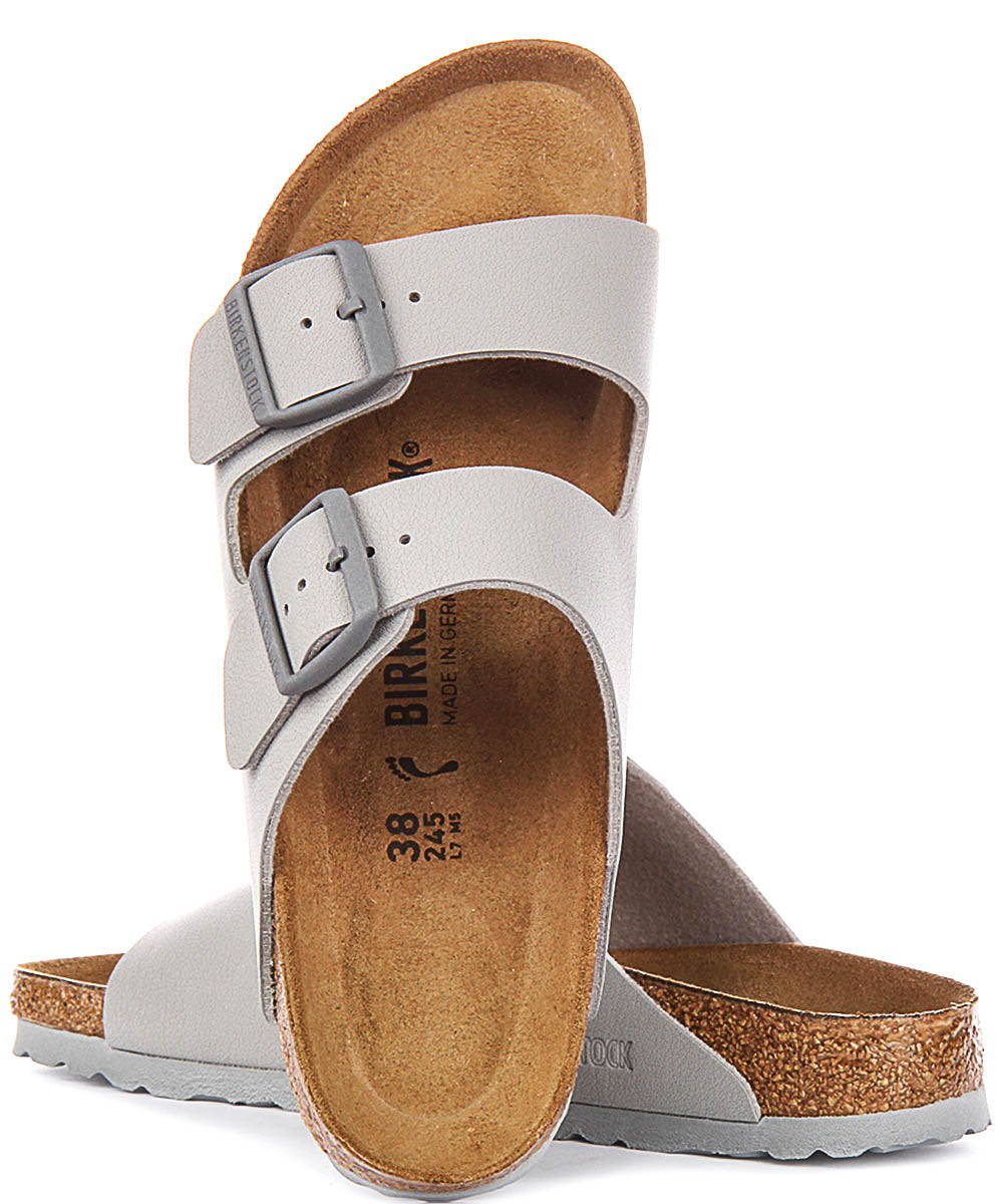 Sandales Birkenstock Arizona | Birko-Flor pierre pour femmes - coupe étroite