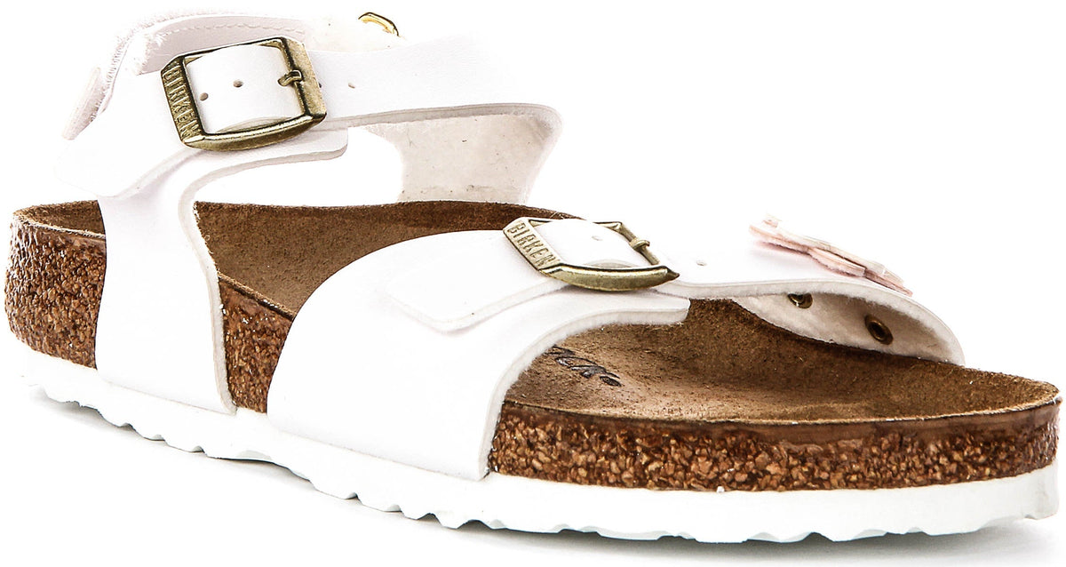 Birkenstock Rio-sandaler | vitt Birkenstock-material för ovandelen för barn - normal passform