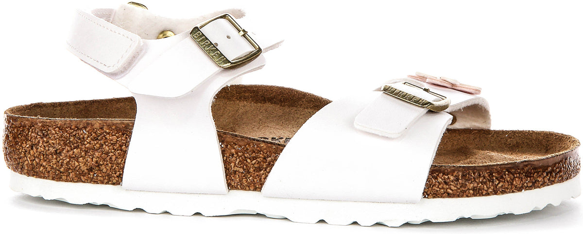 Birkenstock Rio-sandaler | vitt Birkenstock-material för ovandelen för barn - normal passform
