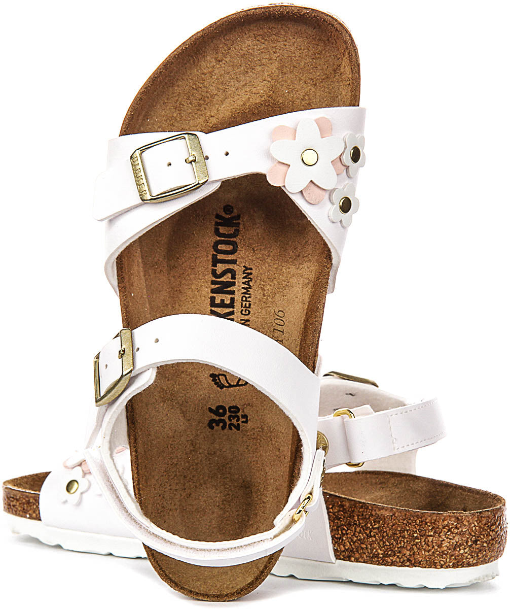 Birkenstock Rio-sandaler | vitt Birkenstock-material för ovandelen för barn - normal passform