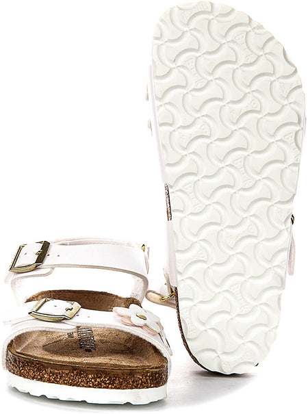 Birkenstock Rio-sandaler | vitt Birkenstock-material för ovandelen för barn - normal passform