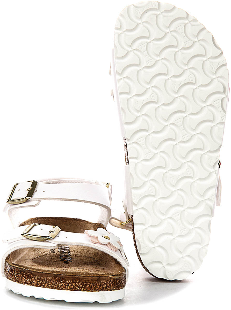 Birkenstock Rio-sandaler | vitt Birkenstock-material för ovandelen för barn - normal passform