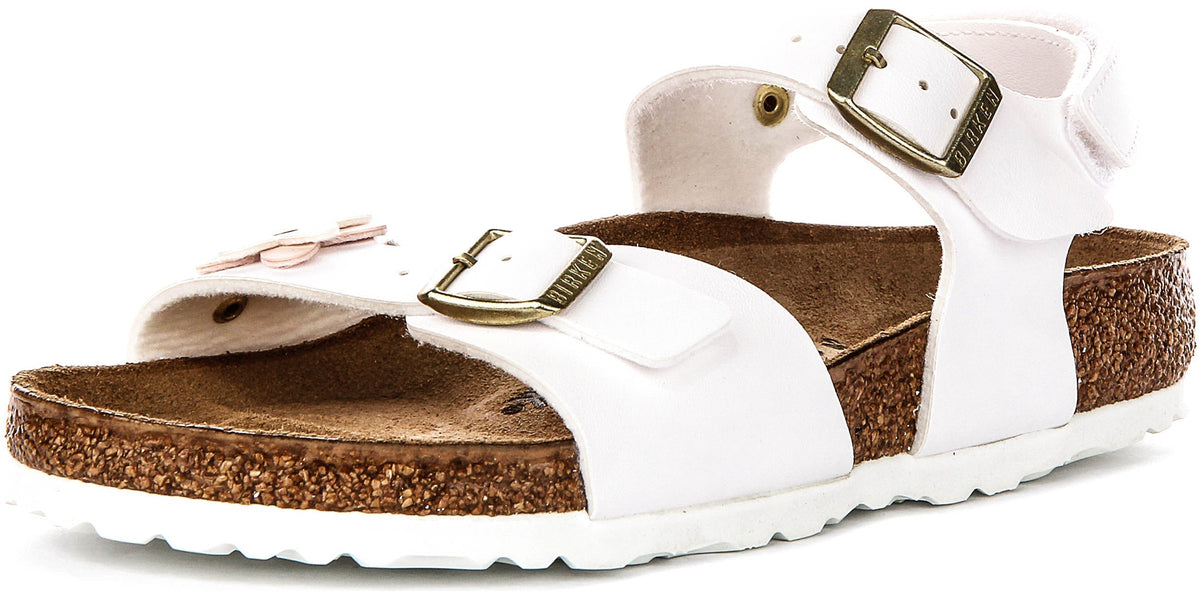 Birkenstock Rio-sandaler | vitt Birkenstock-material för ovandelen för barn - normal passform